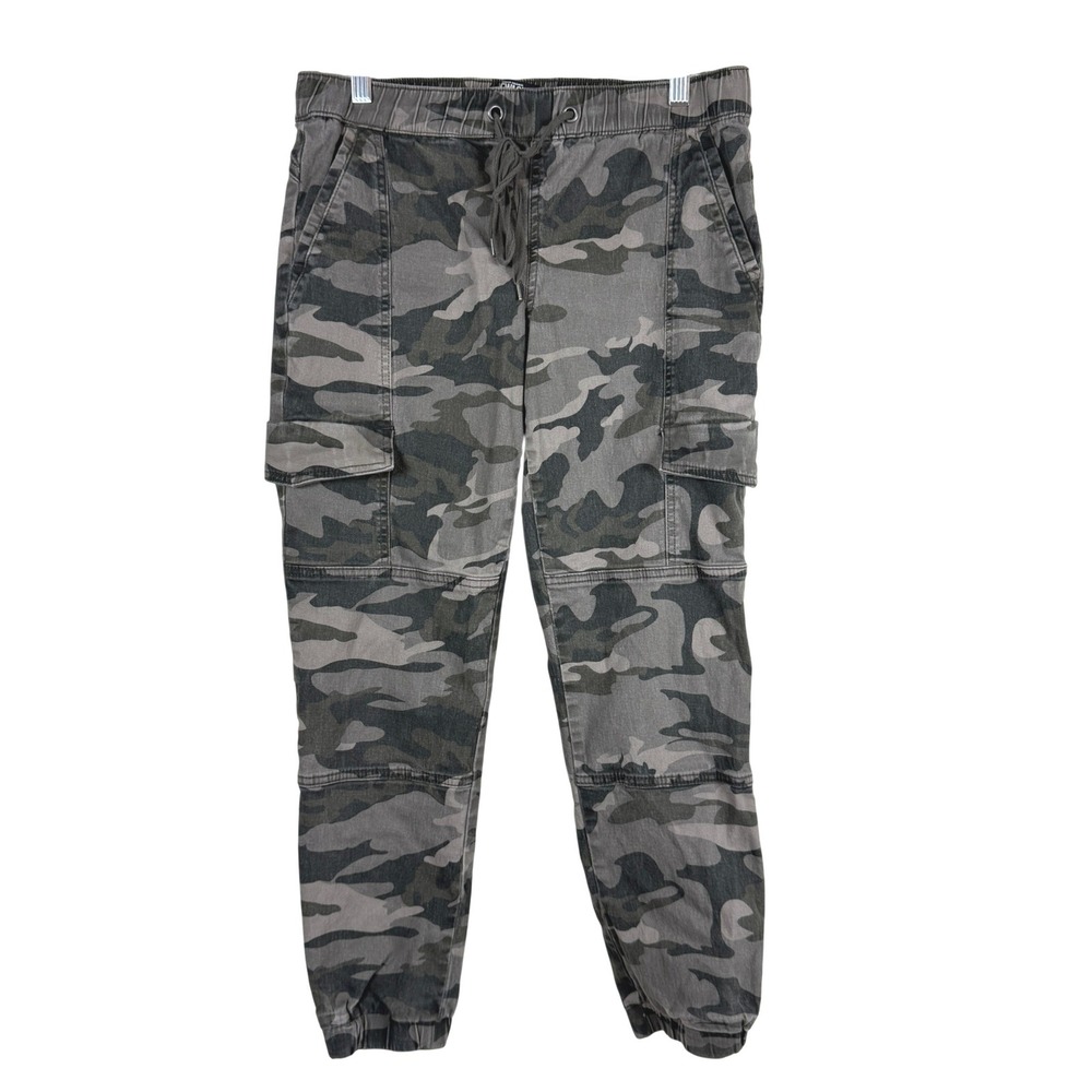 Rewash Cargo Jogger Pants Womens M Gray Camo Military Utility Streetwear